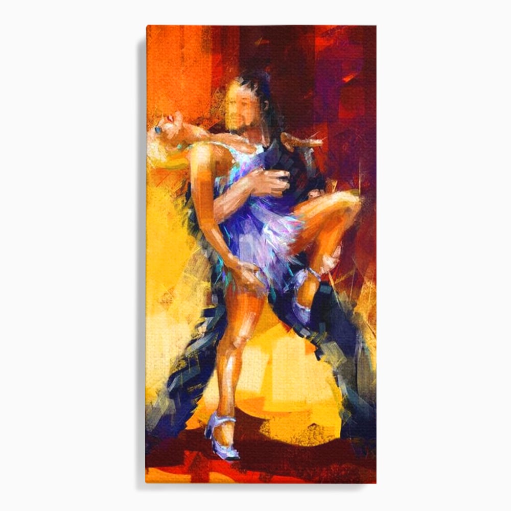 Tablou canvas cu tablou canvas cu un cuplu dansand tango, fara rama, pe sasiu de lemn
